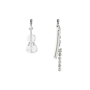 Bubbles Club四重奏系列 小众原创小提琴高级耳夹不对称乐器耳饰