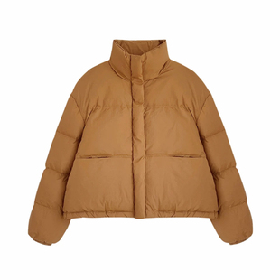 晴雨雪短款羽绒服女立领加厚小个子面包服宽松白鸭绒保暖冬外套潮