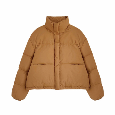 短款加厚小个子韩版立领羽绒服女