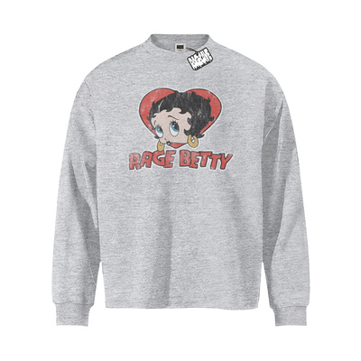 RC美式卡通复古Betty女印花卫衣