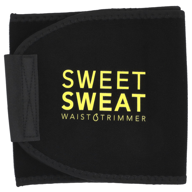 Sports Research,Sweet Sweat®,束腰带,大号,黑/黄,1 条