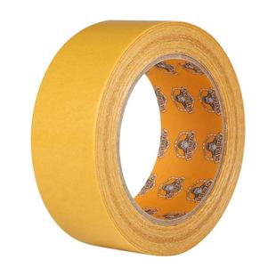 网格双面胶高粘度纤维布基胶带墙面固定墙纸地毯地板革拼接防水强力无痕胶条黄色宽胶布耐高温双面胶贴不留痕