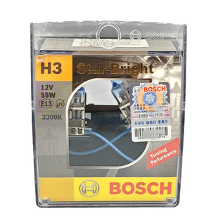 BOSCH博世H3卤素雾灯12V汽车64151 12336高亮351黄白光灯泡PK22s