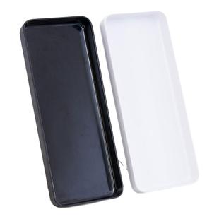 小托盘长方形家用浴室黑色白色北欧卫生间收纳细长条花盆洗手台窄