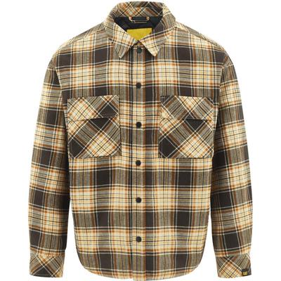 CAT卡特秋冬男士户外休闲格子短款长袖衬衫式宽松棉服外套