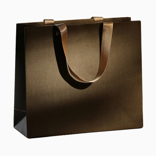 简约手提袋礼品袋包装袋服装店轻奢高级手提纸袋可定制LOGO购物袋
