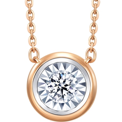 周生生18k白色黄金钻石项链