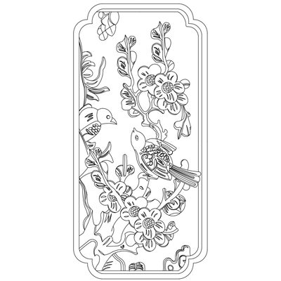 中式砖雕32款浮雕动态块模型