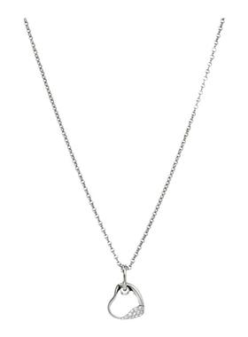 JH爱心白钻吊坠项链轻奢高级礼物