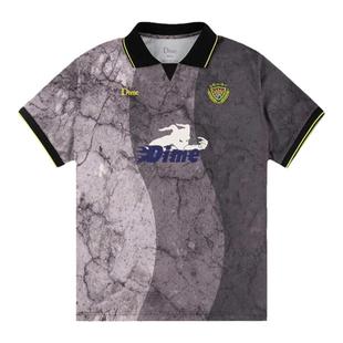 Dime Final Jersey 波浪渐变印花POLO衫球衣夏季宽松休闲短袖T恤