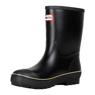 回力雨鞋男款2026新款束口防水防滑短中筒胶鞋耐磨收口水鞋下田靴