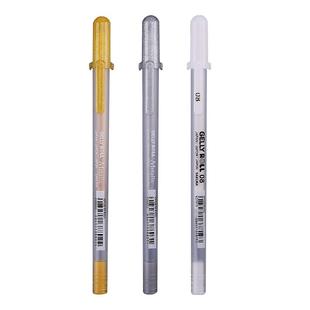 【自营】日本SAKURA樱花高光笔绘画美术白光勾线水笔金光描边水彩马克笔素描提亮珠光银美术高光笔白色画笔