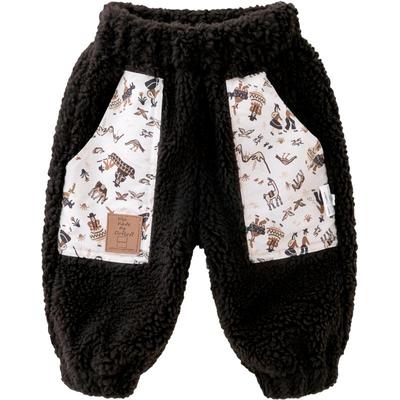 JUZISTORE仿羊羔绒长裤