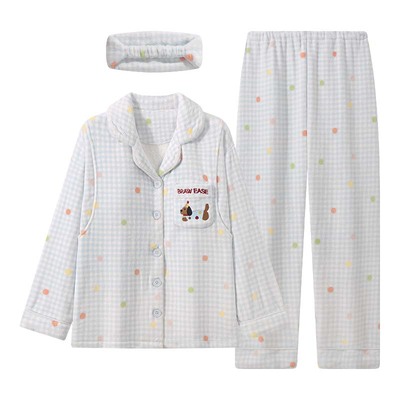 珊瑚绒月子服加绒加厚产后哺乳