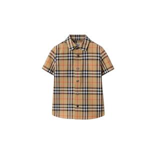 【24期免息】BURBERRY 男童 格纹棉质衬衫 81171451