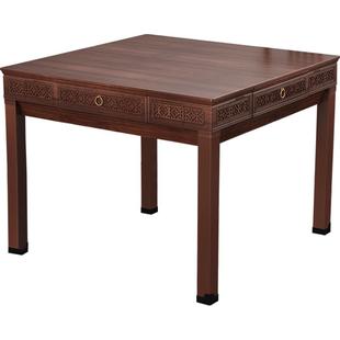 麻师傅仿实木麻将机全自动家用过山车餐桌两用新中式麻将桌实木椅