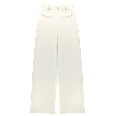 寻笙记高腰百搭雪尼尔西装阔腿裤