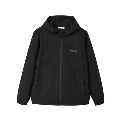 快鱼夹克2025新款秋季合体正肩连帽简约百搭户外运动轻薄男士外套