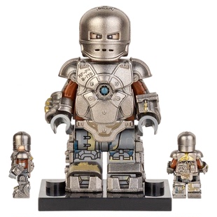 适用乐高钢铁侠MK1铁人马克1特效火焰第三方拼装积木人仔玩具CQ01