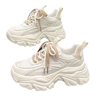 显小脚老爹鞋女秋ins潮2025新款学生百搭透气显瘦增高港风运动鞋