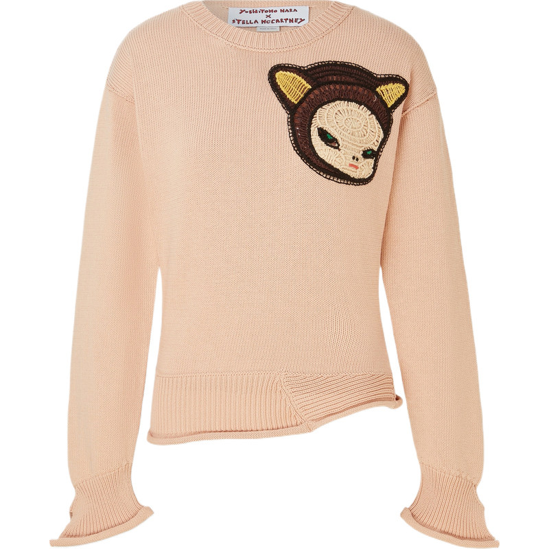 【618返场】Stella Mccartney 秋冬女廓形钩编边饰棉质毛衣