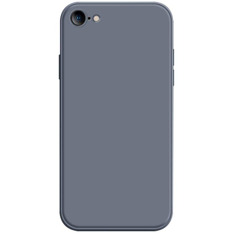 适用于苹果6s手机壳新款iphone6plus直边液态硅胶6splus全包防摔i6p保护软套奶奶灰男女款纯色简约六耐脏磨