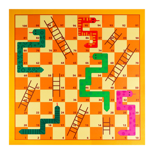 蛇棋蛇梯棋小蛇爬楼梯蛇形棋棋盘飞行棋儿童版棋类益智玩具小学生