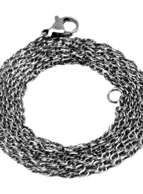 简约钛钢男女项链加长款水波纹链