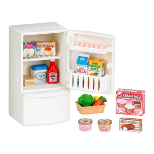 日本森贝儿家族仿真冰箱厨房房间家具配件儿童女孩过家家森林玩具