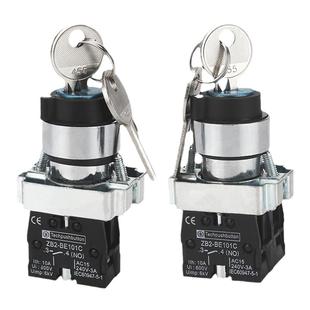 XB2-BG21C-BG25-BG33旋钮开关二位三档锁定带钥匙电源转换自复位