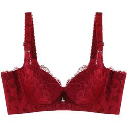 夏娃之秀红色调整型性感聚拢文胸