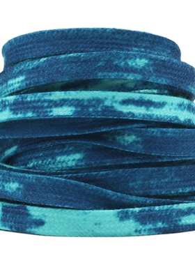 适配AJ1蓝绿极光黑蓝湖水蓝孔雀蓝Tie-Dye渐变扎染鞋带男女ins潮