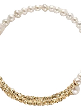 S925纯银珍珠手镯女秋冬时尚气质串珠手圈高级感精致手链时尚简白