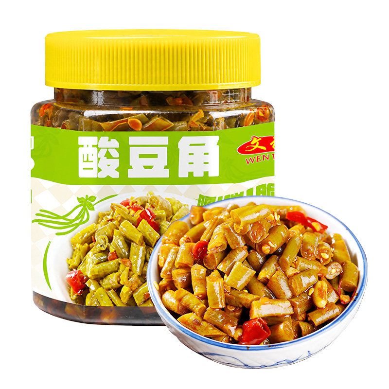 酸豆角下饭菜瓶装开胃咸菜