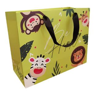 可爱回礼生日礼物包装袋手提袋儿童节礼物袋卡通动物礼品袋纸袋子
