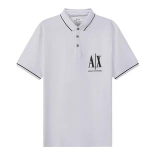 AX阿玛尼 男士棉质翻领LOGO短袖男装POLO衫 8NZFPA Z8M5Z