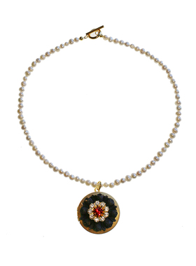 吊坠莱茵石西洋古董饰品毛衣链