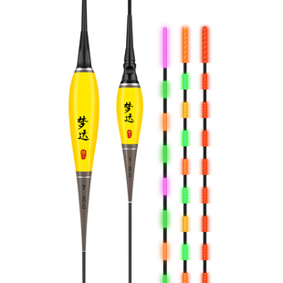 梦达高灵敏夜光漂咬钩变色鱼漂醒目水无电子漂夜钓鲫鱼漂超浮漂影