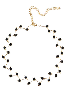 韩版时尚短款锁骨链女夸张水晶