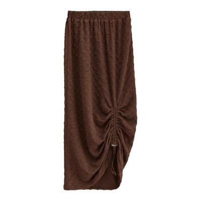 sly优雅风下摆抽绳肌理感半身裙