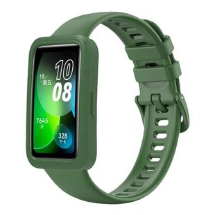 适用新款华为手环8/9/10纯色硅胶保护套表带nfc官方智能8pro保护壳防刮防磕碰运动透气腕表链男女非原装配件