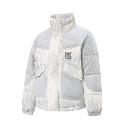 李宁保暖立领男子羽绒服