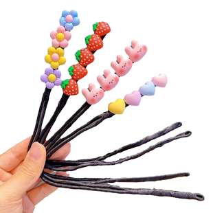 女童盘发杆2025夏季头饰女孩丸子头懒人盘发神器儿童扎头宝宝发饰