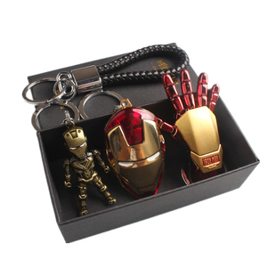 复联个性创意钥匙扣礼盒套装 男士金属雷神之锤钥匙链汽车挂件潮