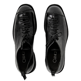 幻象者2025秋冬新款多绑带设计意大利进口牛皮德比鞋男休闲皮鞋女