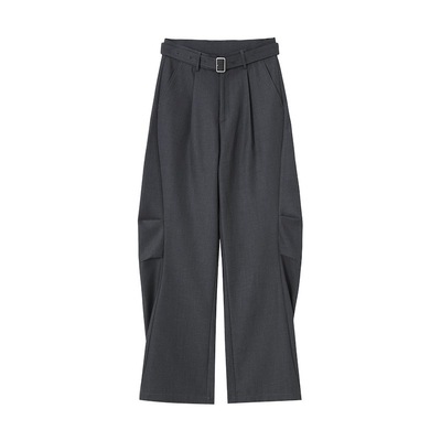 CLP阔腿茧型腰带西裤休闲裤