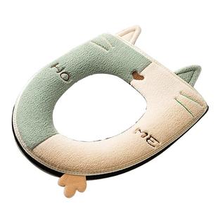 马桶坐垫子家用拉链秋冬款冬季四季通用坐便套防水加厚马桶盖垫圈