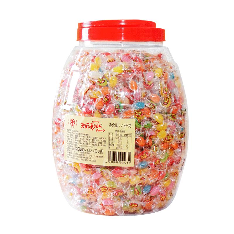 天凤罐装迷你混合水果味彩虹糖糖
