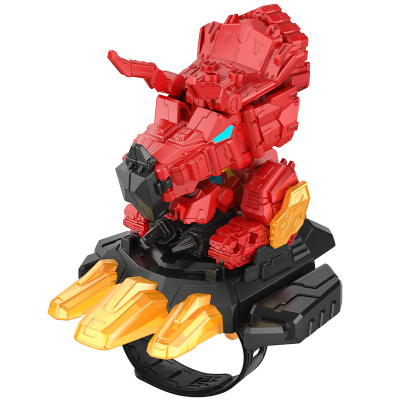 迷你特工队之最强恐龙第八季8赤焰三角龙三角龙变形手表套装玩具8