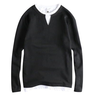 撞色设计感美式高街卫衣长袖